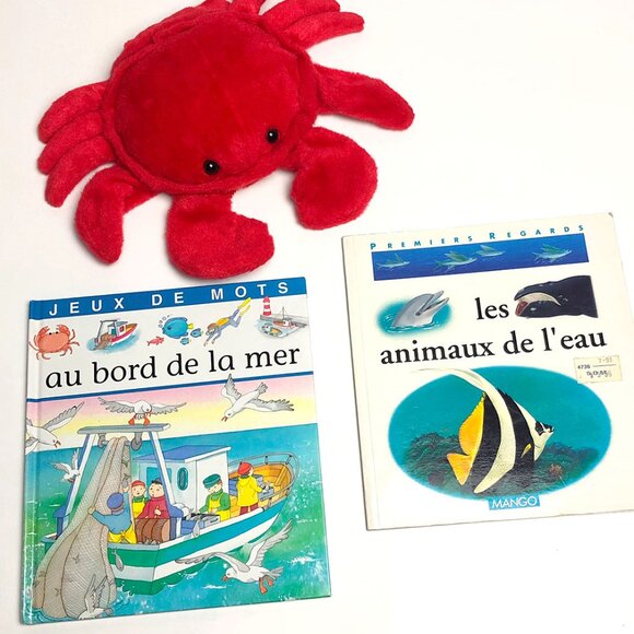 Lot livres vintage pour enfants et marionnette vintage 🦀 French Childrens Books - Picture 1 of 13